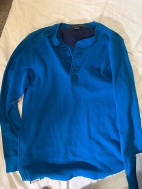 U.S. Polo Assn. Men's Bright Blue Henley Sweatshirt